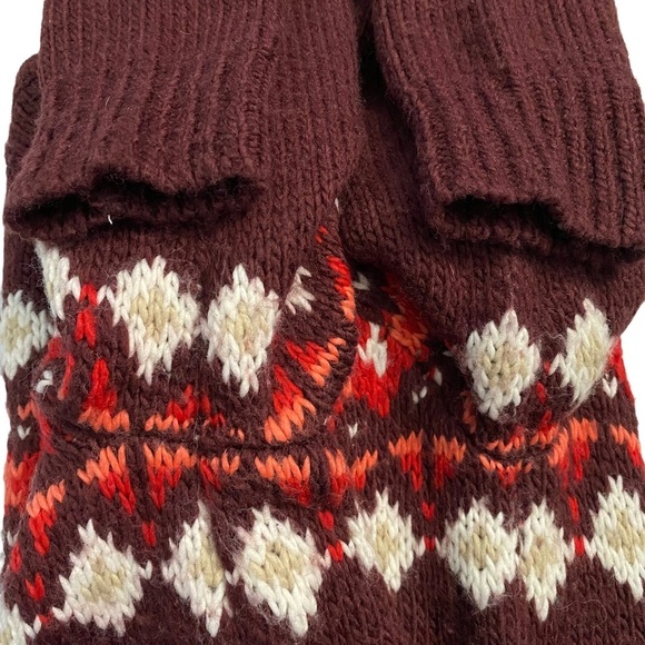 Hollister Knit Maroon Long Sleeve Sweater Raglan Sleeves Yoke Extra Small - Picture 14 of 16